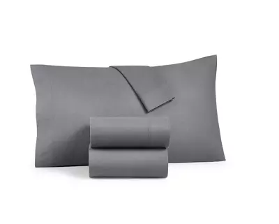 Martha Stewart 100% Cotton Flannel Full Sheet Set Gray • $49.95