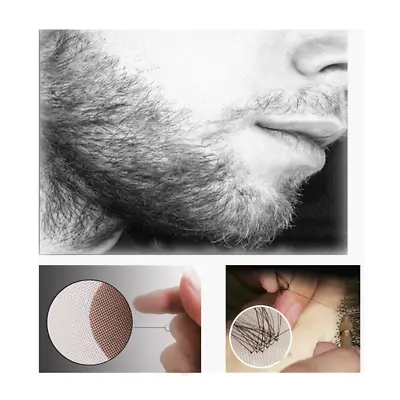 Men's Beard 100% Human Hair Man Fake Beard Simulation Mustache Makeup Drama • $63
