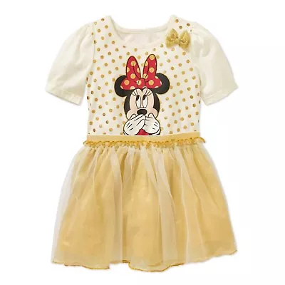 MINNIE MOUSE DISNEY Tutu Dress 1-Pc Outfit Clothing Set Toddlers Sz 2T 3T 4T • $35.16