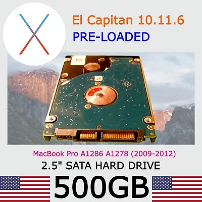 2010 MacBook Pro Hard Drive | 500GB HD 2.5  A1278 A1286 | El Capitan Loaded **** • $20.99