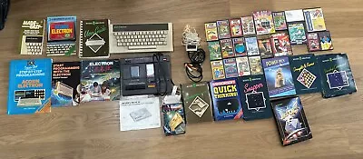 RARE Acorn Electron Bundle!  42+ Games Joystick Interface Tape Machine+Cable • £62