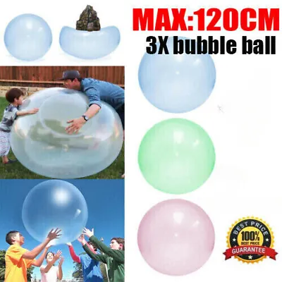 3X 120cm Large Wubble Bubble Ball Soft Firm Water Balloons Inflatable Kids Toy • $60.49