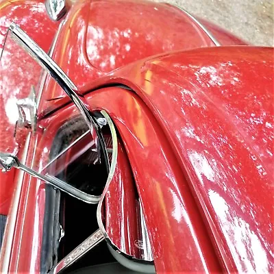 Rain Guards For VW Beetle Bug Type 1 Deluxe Quarter Light Trims Polished AAC084 • $67.48