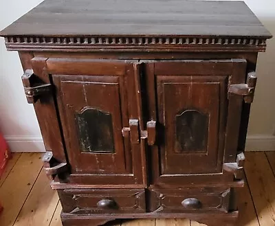 Old Solid Dark Wood Cabinet. • £20