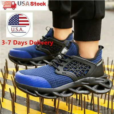 Mens Waterproof Indestructible Work Boots Sports Steel Toe Safety Shoes Sneakers • $40.47