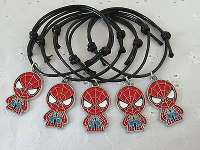 5 Spiderman Friendship Bracelets Marvel Birthday Party Bag Gift  • £3.79