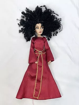 Disney Tangled Mother Gothel Doll Red Dress Jointed 12” Villian Posable FLAWS • $37