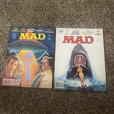Lot Of 2 Mad Magazines 1979 Number 200 And 204 Jaws And Close Encounters VG! • $18