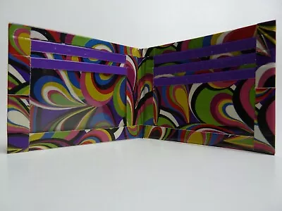 $4.75 • Buy Duct Tape Wallet Multi Color Swirls Designs All Over It  Handmade