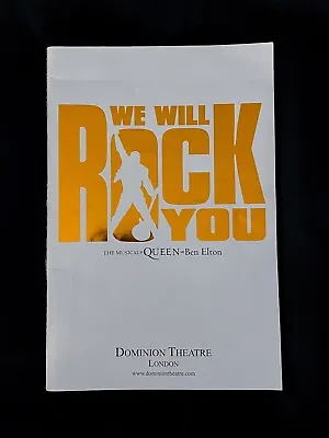 £15 • Buy WE WILL ROCK YOU MUSICAL London Programme Brian May Kevin Kennedy Oliver Tompset