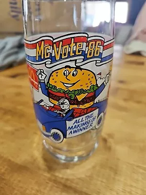 Vintage 1986 McDONALDS McVOTE '86 GLASS McDLT Election Series • $5.99