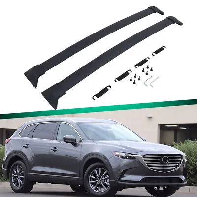 2PCS Roof Rack Cross Bar Fit For Mazda CX-9 CX9 2016-2023 Black Aluminum Luggage • $109.62