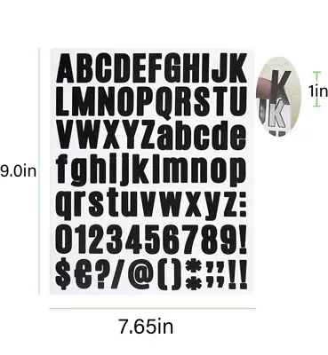Alphabet Stickers Large 2 Sheets Letter Stickers 1 Inch Self-Adhesive Vinyl • $1.99