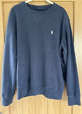 Ralph Lauren Polo Performance Sweatshirt - Blue - Medium - Very Good Condition • £17.50