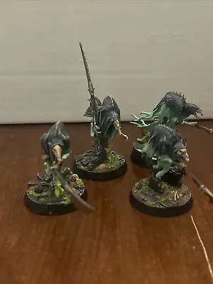 Warhammer Age Of Sigmar Nighthaunt (4) Glaivewraith Stalkers Table Painted Ready • £24.11