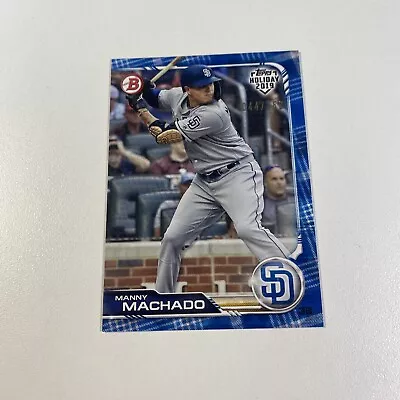 Manny Machado 2019 Topps Bowman Holiday Blue /150 #TH-MMA San Diego Padres • $2.99