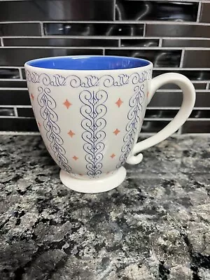 Vtg Starbucks Coffee Tea 2003 Bella Mug White Blue Red Barista Footed 18 Oz Cup • $21.95