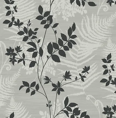 Wallpaper System Solution Glitter/ Gleam Branches Black Silver Ytong • $141.15