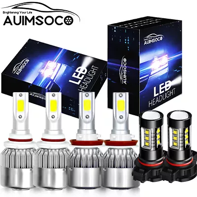 For GMC Sierra 3500HD 2007-14 6x 6000k LED Headlight Hi/Lo Beam + Foglight Bulbs • $38.99