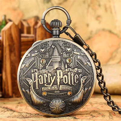 Creative Playing Song Watches Magic School Musical Quartz Pocket Watch FOB Chain • £15.32