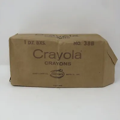 Vintage Binney & Smith Crayola 38B Crayons Full Case Original Wrapper 12 Boxes  • $69.99