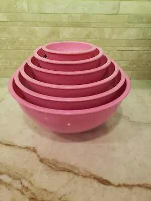 Melange Kitchen 6 Piece Melamine Mixing Bowl Set - Nesting - Pink • $5.95