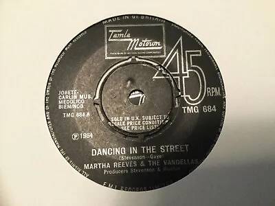 Martha And The Vandellas - Dancing In The Street / Quicksand - Uk Tamla Motown • £5