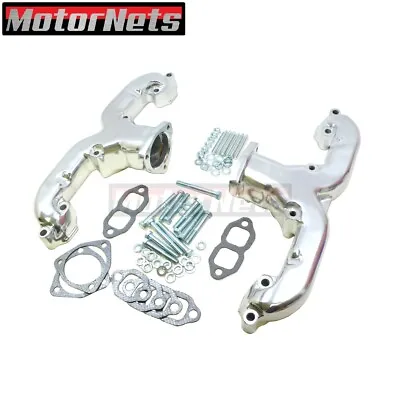 Small Block Chevy SBC 283-350 V8 Ram Horn Chrome Exhaust Manifold Headers 55up • $249.99