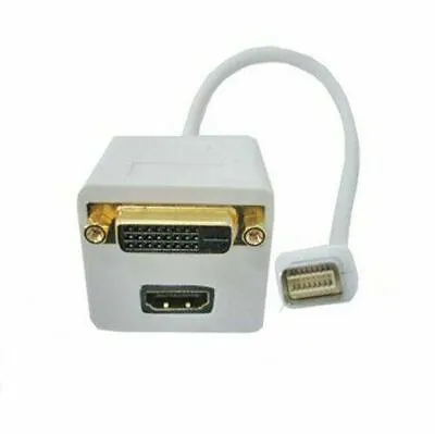 Ex-Pro Mini DVI Apple Mac To HDMI & DVI Female Monitor Adapter UK • £5.92