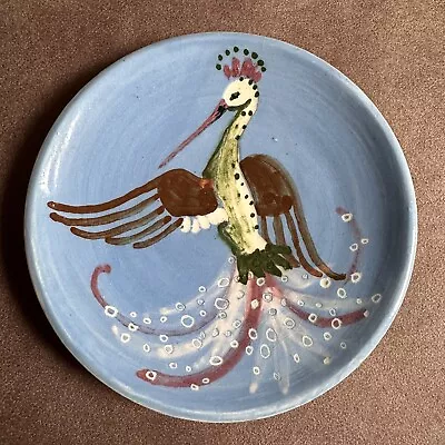 Vintage Hand Painted Signed Martin Boyd Bird Australian Pottery Wall Plate • $45