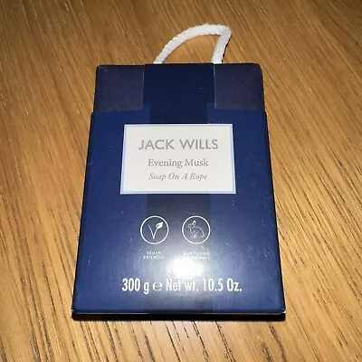 Jack Wills Soap On A Rope 300g Evening Musk Hanging Shower Body Wash Blue Gift  • £10.99