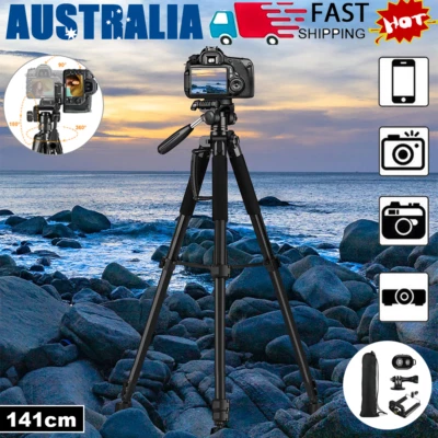 $21.90 • Buy Professional Camera Tripod Stand Mount Remote + Phone Holder For IPhone Samsung