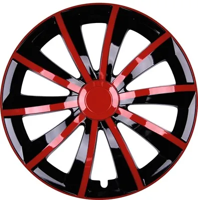 4x Premium Design Hubcaps Set Gral 16 Inch IN Red/Black • $159.93