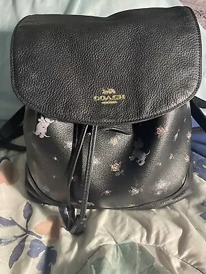 Authentic Coach Disney Black Mini Leather Backpack • $450