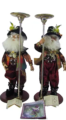 Mark Roberts Pilgrim Elf Candleholders 51-05404 20 1/3  Figurine 2-Piece Set • $361.99
