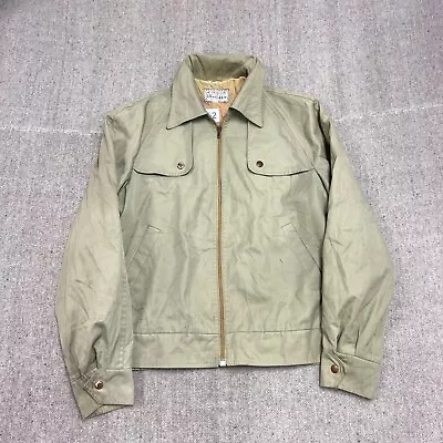 Vintage McGregor Jacket Mens Large Beige 1970s Windbreaker Harrington • $34.95