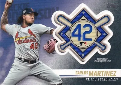 Topps 2018 Update Series Carlos Martinez #jrp-cm Jackie Robinson Day Patch Relic • £9.99