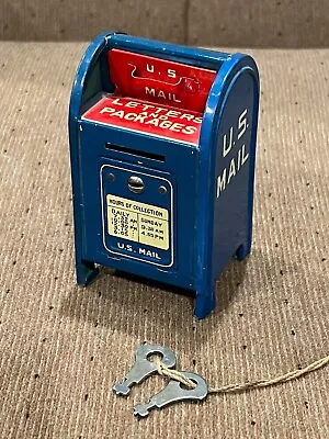 Vintage Mini US Mail Box Tin Bank With Two Keys • $18.99