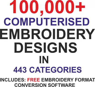 250000+ Embroidery Designs On USB For Embroidery Machine & Software • £24.95