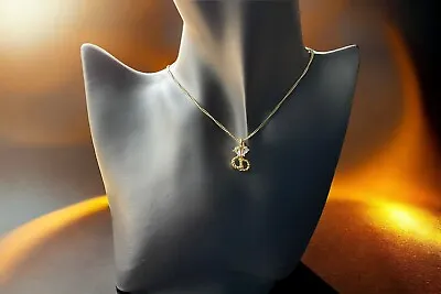 Christian Dior Logo Heart Stone Necklace Gold Vintage  • £40