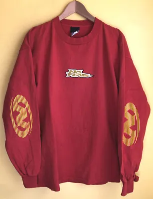 Vintage NO FEAR T-Shirt Long Sleeve Mens Size L 90's Skate - Stain Damage Read! • $34.95