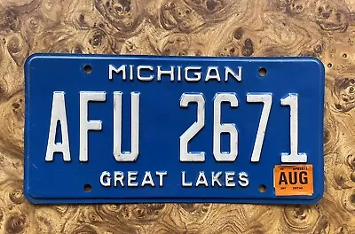 Michigan Great Lakes Blue License Plate • $15