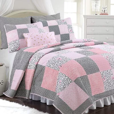 $75.99 • Buy Lovett Real Patchwork 100%Cotton Quilt Set, Bedspread, Coverlet