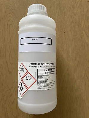£17.92 • Buy Formaldehyde 38% 1 Litre (38% Formaldehyde 10% Methanol Solution)