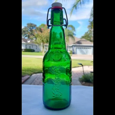 $4.99 • Buy Grolsch Green Beer Bottle W/ Ceramic Swing Top Empty VTG Original #G2