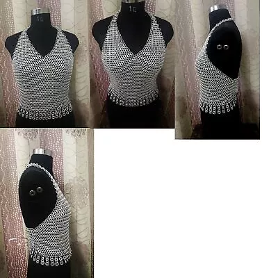 Chain Mail Bra New Aluminium Butted Top For Women Round Rings  Anodized Knitted • $77.22