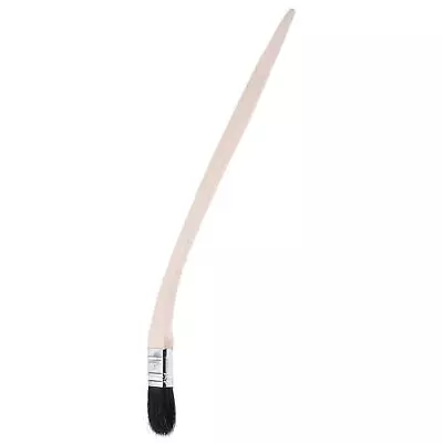 Bent Radiator Paint Brush 16  Length 1  Width Bristle With Long Wood Handle • £5.59