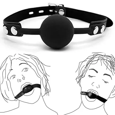 Soft Silicone Open Mouth Gag Oral Gear Lock Straps Restraints Bondage BDSM Game • $10.69