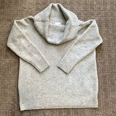 Aritzia Wilfred Free Heather Gray Off Shoulder Cowl Neck Sweater Wool Yak Blend  • $39.99