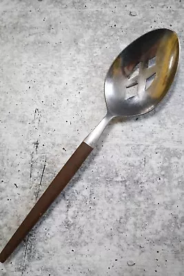 Vtg Ekco ETERNA Canoe Muffin Serving Spoon Pierced Tablespoon Stainless Steel • $19.75